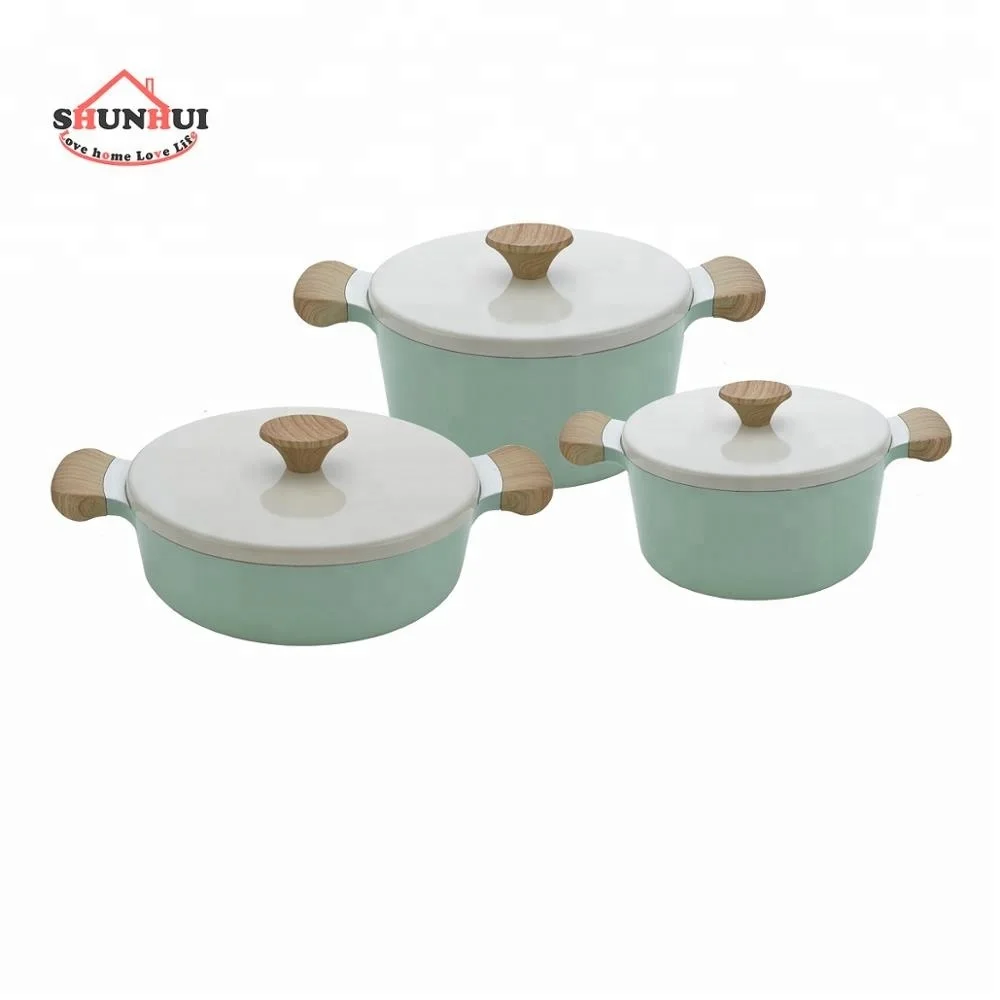 7pc Non Stick Utensilios De Cocina Olla /& Pan Set con tapas de vidrio fácil limpiar y recubrimiento de cocina