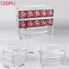 12 GPU Mining rig Aluminum Stackable Case Open Air Frame for ETH/ETC/ ZCash Ethereum Mining
