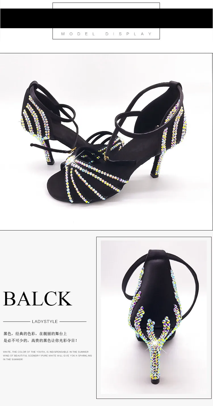 Women's Diamondencrusted Latin Dance Shoes Fashion Ballroom For Sale
