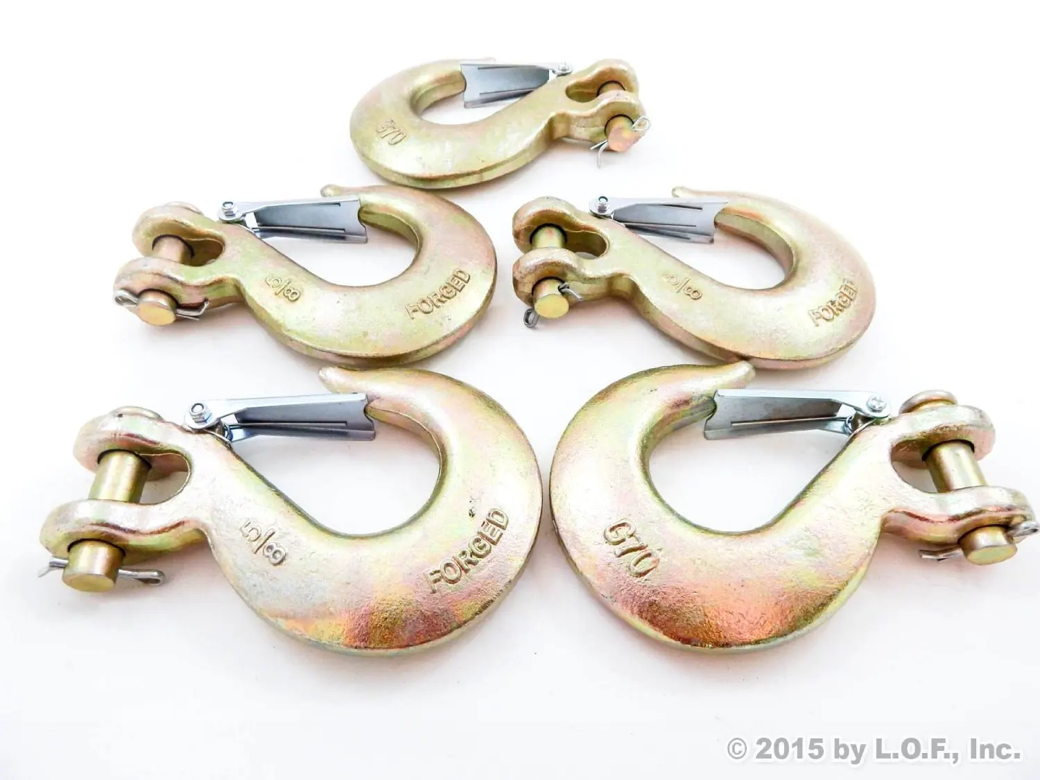 Buy QTY 5 G70 Steel Alloy Safety Slip Hook 5/8" Clevis Grade 70