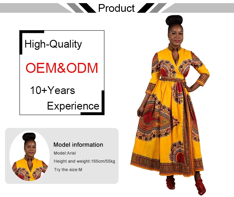 H & D China Wholesale Fashion Clothing 2018 Floral Woman Designs Traditional African Dress For Ladies