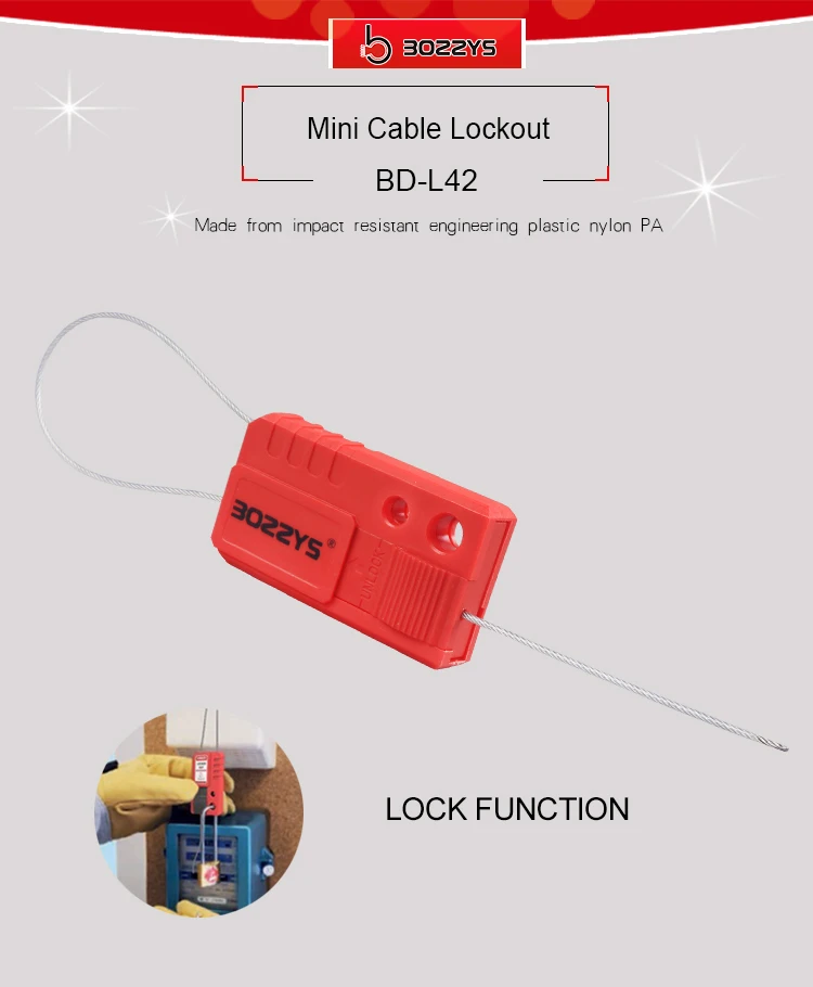 BOSHI Customized Multi-Function Adjustable Stainless Steel Cable Lockout