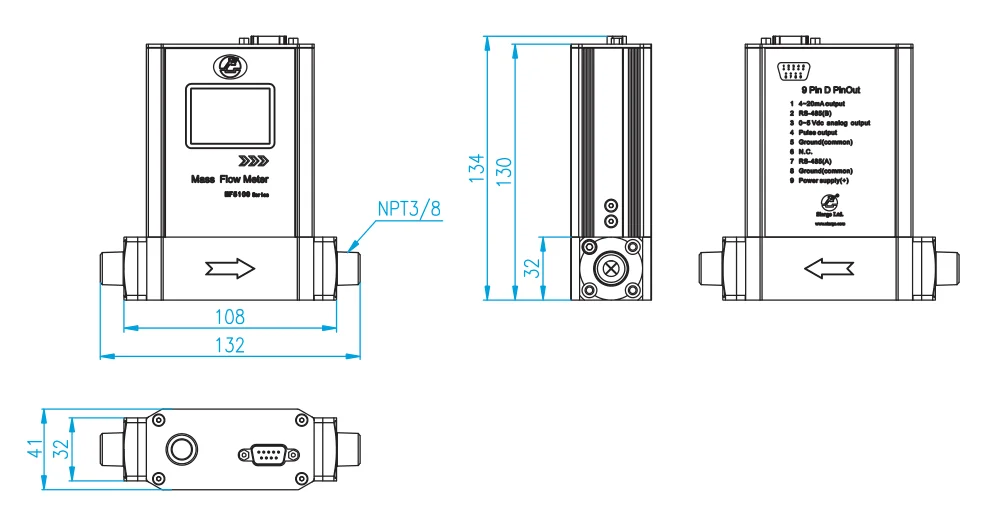 MF5100 series mass flow controller mass flow meters