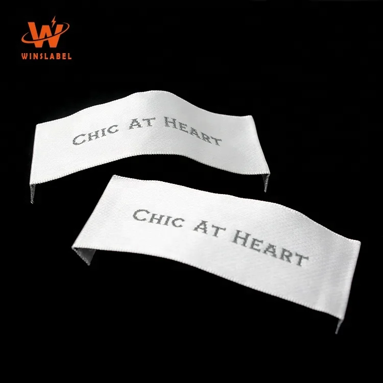 Custom Brand Private Logo Clothing Woven Neck Labels for Headbands
