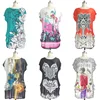 New design WHOLESALE Ice Silk Dress Plus Size Ice Silk Pattern Loose Short-Sleeved Women's T-shirt