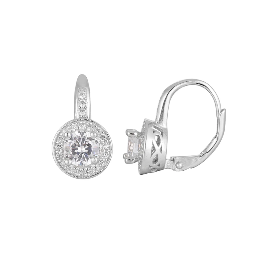 Poliva Diamond French Level Back Earrings Design For Women - Buy French