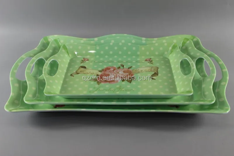 Cheap Melamine Serving tray set for 3pcs