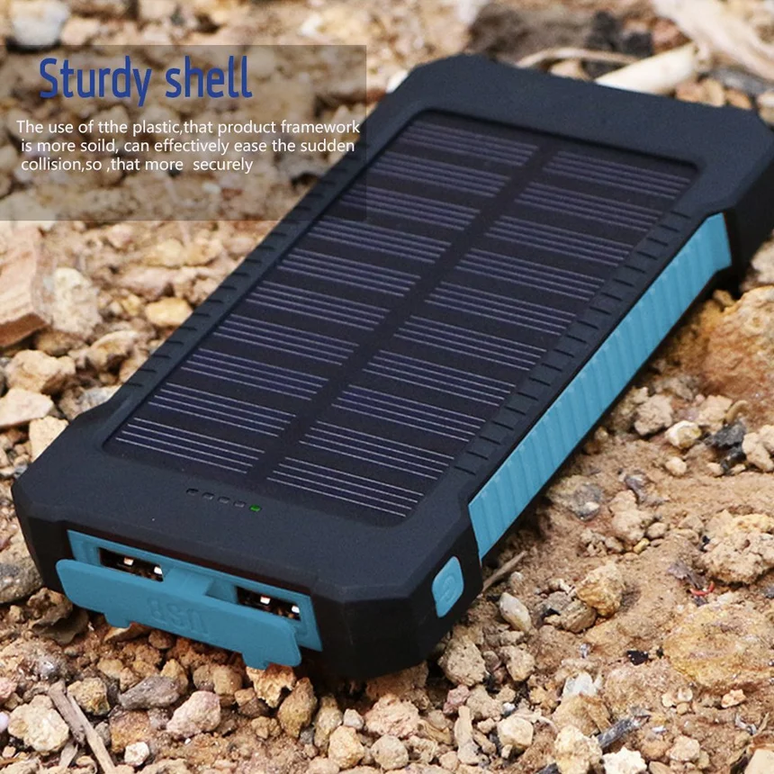 2019 ready to ship 24000MAH solar charger solar power bank with 6pcs solar panel