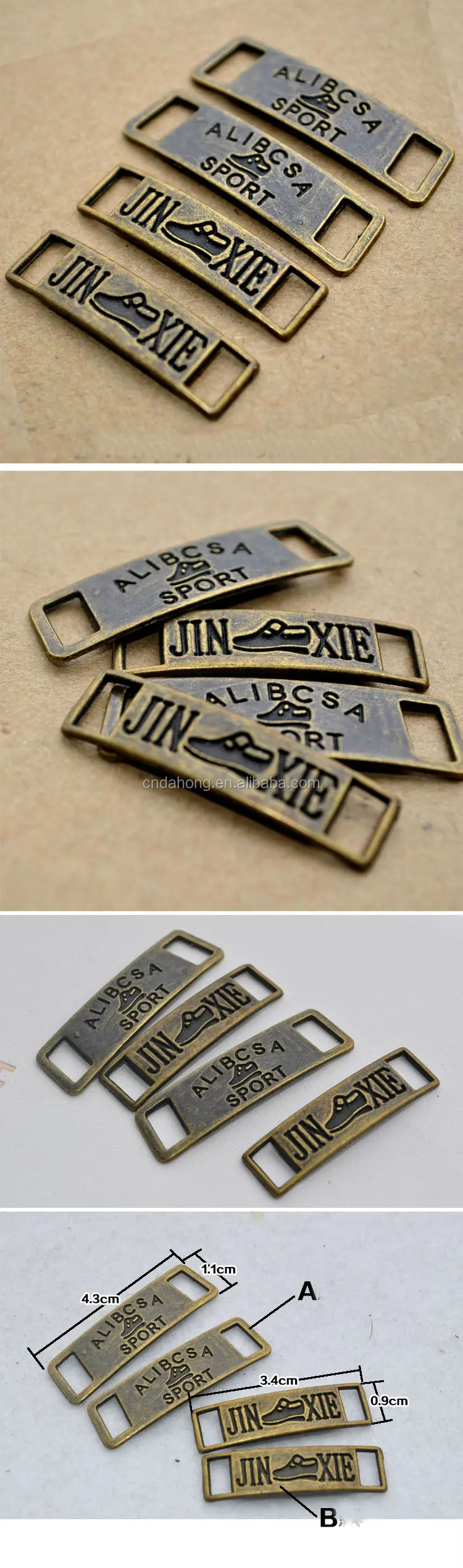 Personalized Wholesale Bulk Metal Plates Sneaker Tag Blanks Engraved
