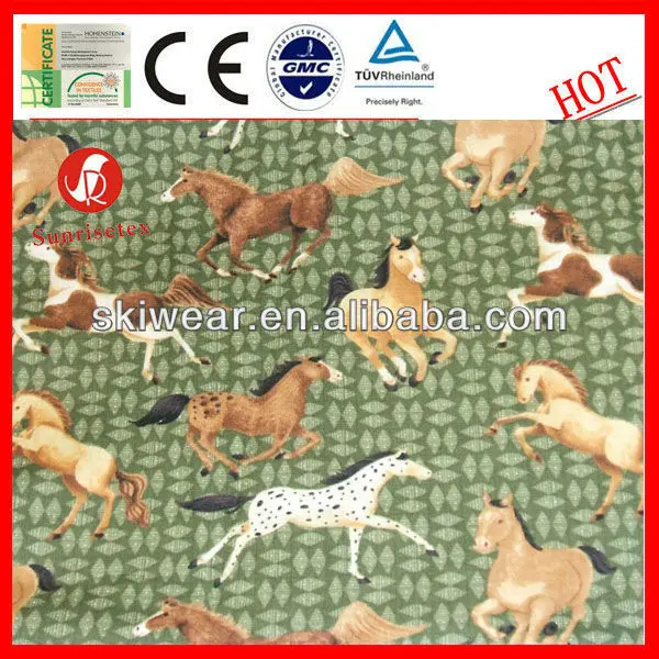 Antistatic and Heat Insulation Horse Printed Fabric