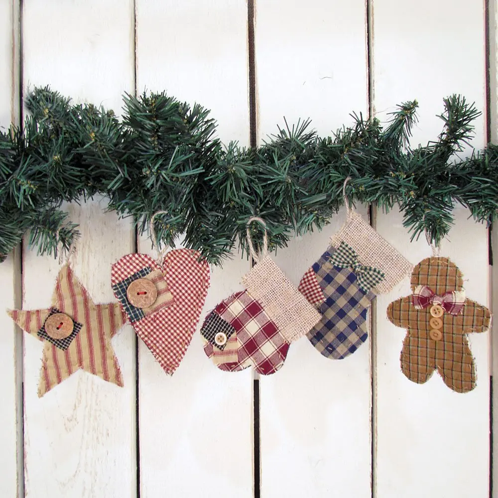 get quotations set of 5 quilted homespun fabric burlap primitive christmas ornaments by jubilee creative studio - Primitive Christmas Ornaments get quotations set of 5 quilted homespun fabric burlap primitive christmas ornaments by jubilee creative studio - Primitive Christmas Ornaments