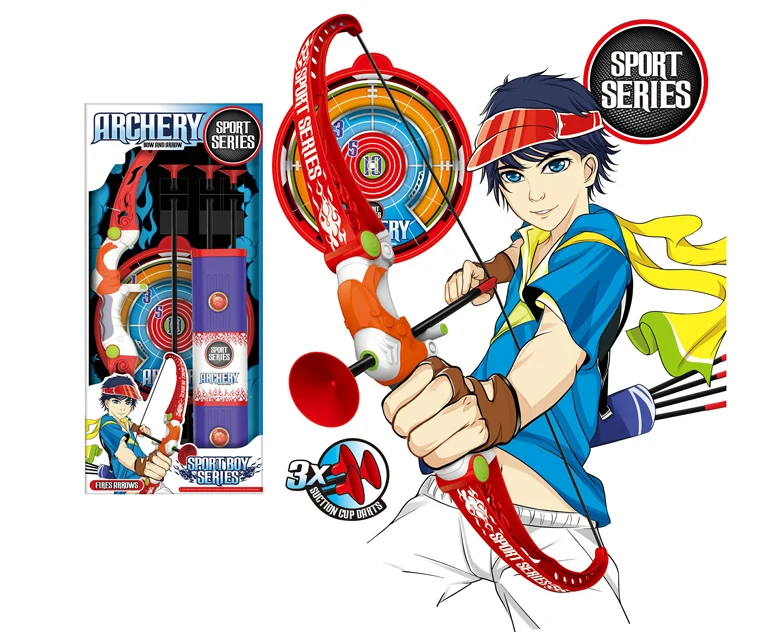 Outdoor children toy plastic set archery bow and arrow .jpg