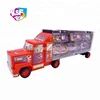 pull back shipping container toy with 6pcs mini car