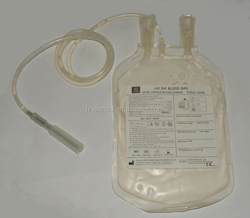 450ml Single Blood Bag Buy Single Blood Bag,Blood Collecton Bag