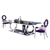 Big size 12 seater luxury royal style dining table and chairs set