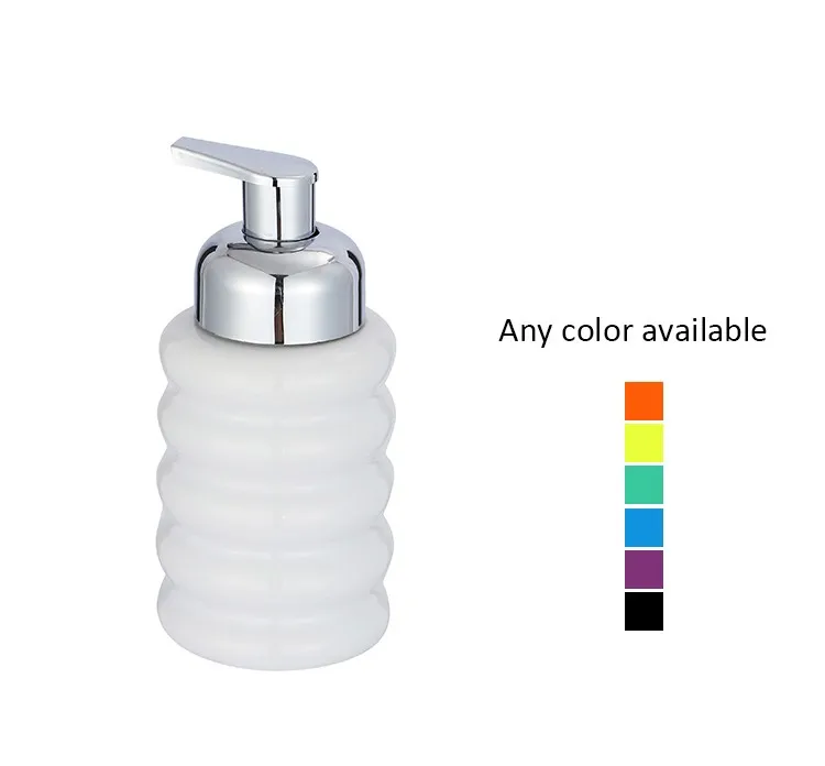 Hot White Ceramic Foam Lotion Pump Hand Soap Dispensers For Kitchen And