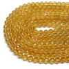 Natural Citrine Faceted Round Loose Bead Gemstone for Jewelry and Design AAA-Quality 16inch