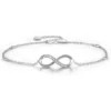 Handmade Infinity Endless Love Symbol Cubic Zirconia Adjustable Foot 925 Sterling Silver Anklet of China