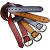 Factory good quality split leather belt pin buckle fashion cowhide leather belts for men