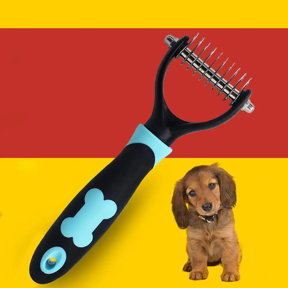 Double Side Dog Brush Dematting Grooming Deshedding Trimmer Tool Comb