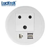 South African desktop table socket with RJ45 jack and USB outlet