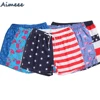 Men's Swim Trunks Printed Swimwear Shorts with Mesh Lining
