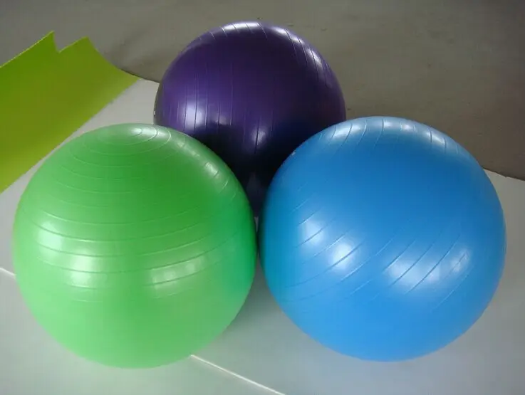 colorful fitness yoga swiss ball for exercise with pump
