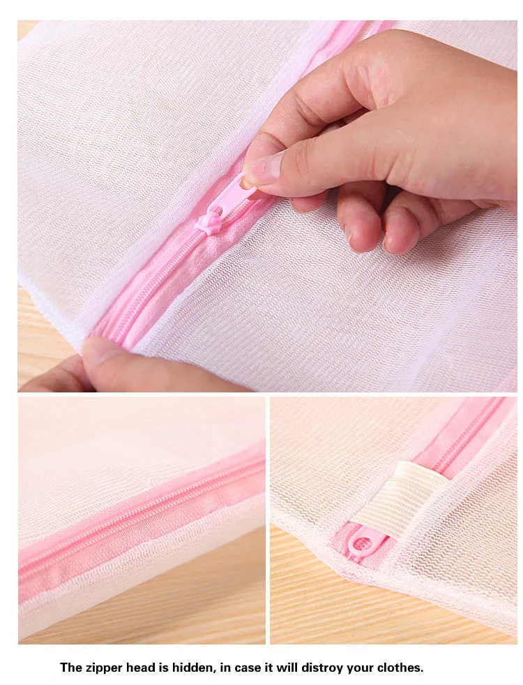 Fashion style zip lock cheap hotel waterproof mesh laundry bags for socks