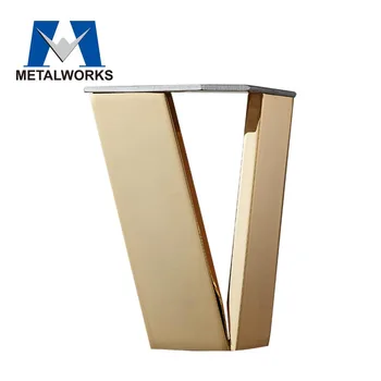 Factory Price Furniture Metal Aluminum Shinny Br Electroplating Surface Sofa Legs Bed For Product On