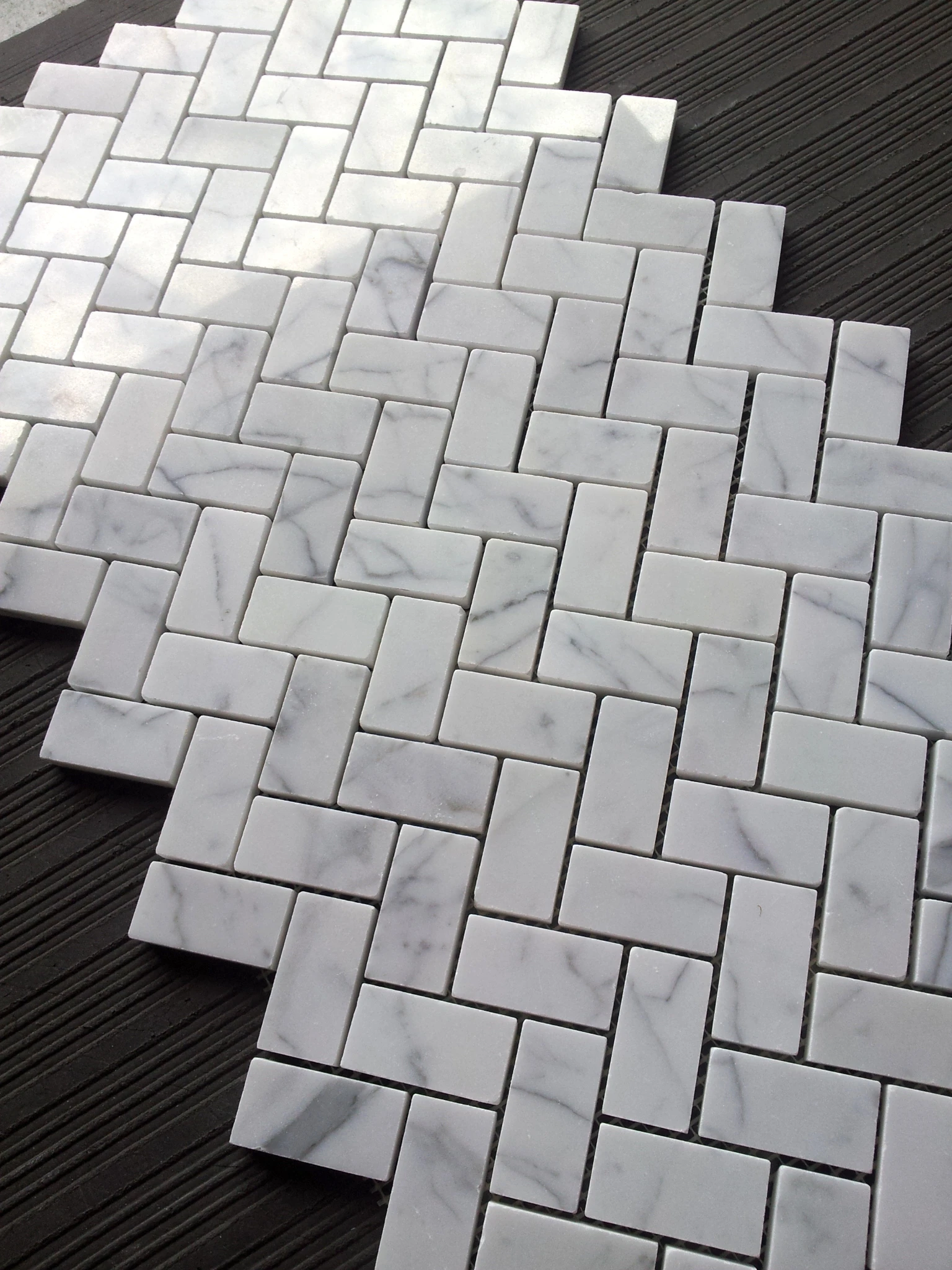 Carrara 1/2x2 Marble Tile мраморная плитка мозаика