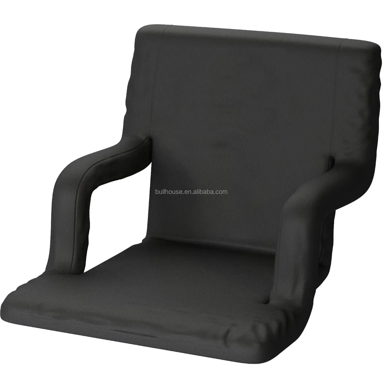 Reclining Seat for Bleachers with Padded Cushion Shoulder Straps Black Sportneer Portable Stadium Seat Chair 