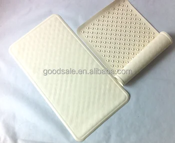 White Rubber Bath Mat Non Slip Bath Tub Mat With Suction Cups