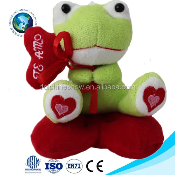 valentine frog plush