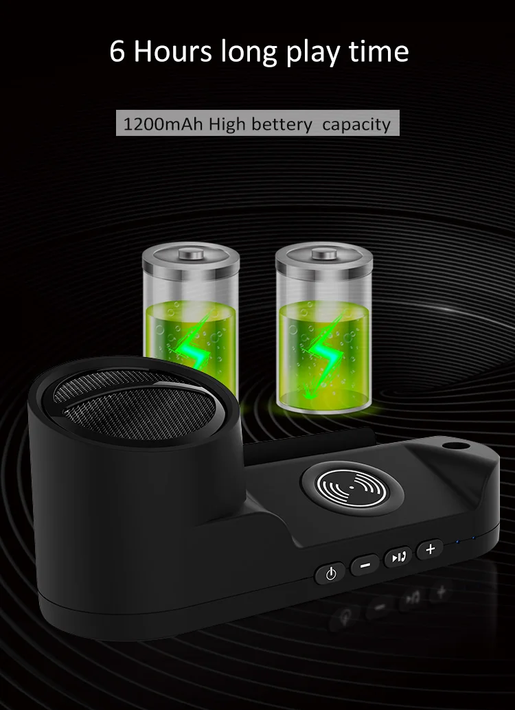 LAIMODA 2019 New design Three in one 3in1 Portable Holder qi Wireless phone charger Bluetooth Speaker with 1200mAh Power Bank - ANKUX.COM