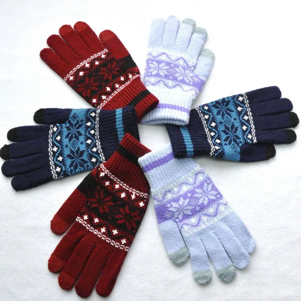 thick knit gloves