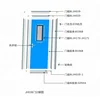 High quality aluminum profile for cleanroom door frame and door leaf