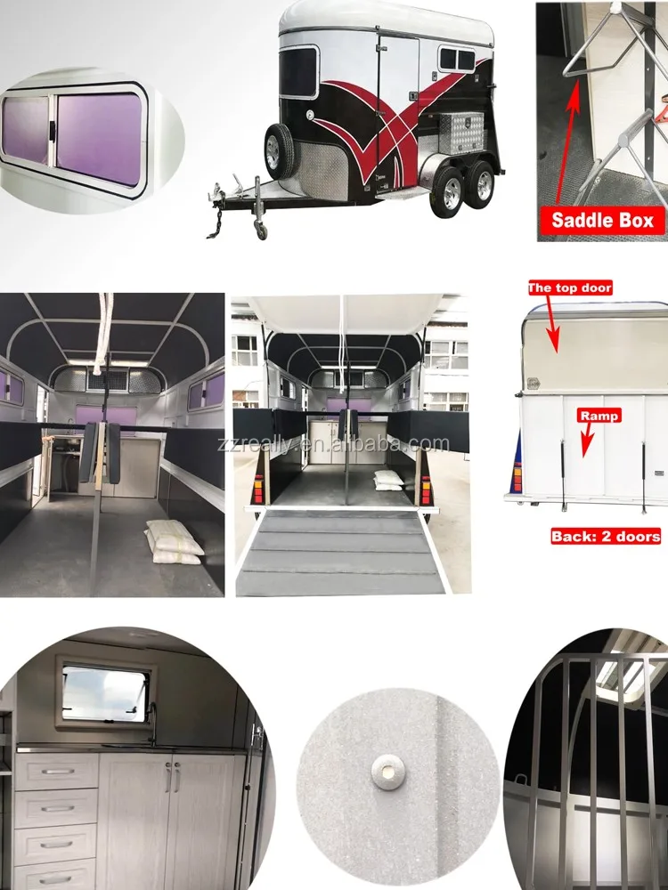 2024 Luxury 3 Pcs Loading Horse Cart Trailer Australia Standard