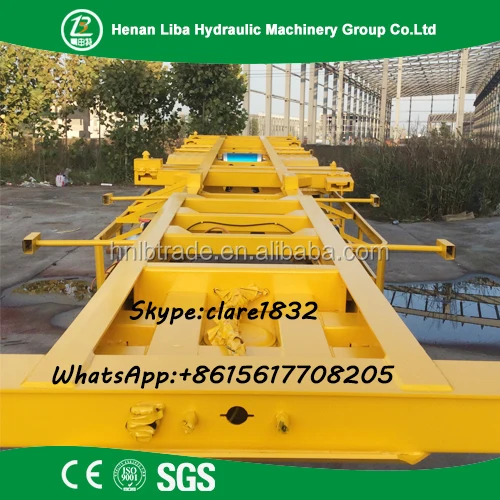 Container Chassis Trailer , Skeleton Semi Trailer 3 Axles 20Ft And 40Ft With Warranty And Parts