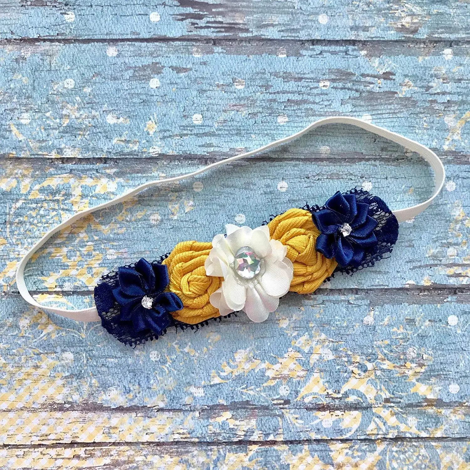 navy baby headband