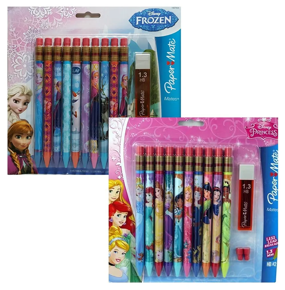 Disney Princess 4 Pack Paper Mate Mechanical Pencils HB#2 New