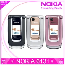 Refurbished Original Nokia 6131 Filp Unlocked Mobile Phone Quad-Band Phone Russian Keyboard Free Shipping