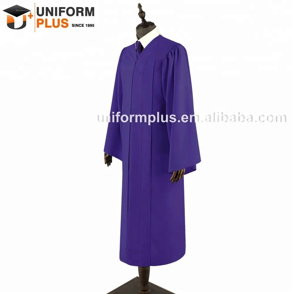 Wholesale Matte Purple Graduation Gown For High School And University