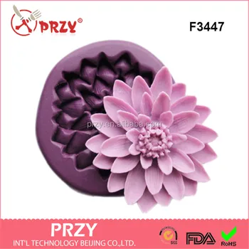 F3447 Przy Diy Water Lily Lotus Flower Mold 3d Silicone Molds