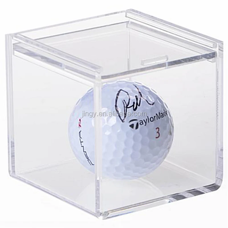 Cube Pmma Plexiglass Golf Ball Box Acrylic Boxes For Golf Balls With