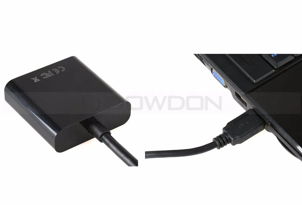 Usb To Vga Port Convert Cable Male To Female Usb 3.0 To Vga 1080p Video