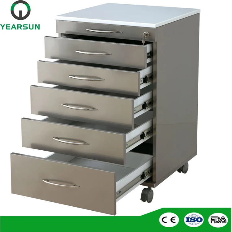 Factory Supply Dental Assistant Mobile Cabinet With Drawer Inserts