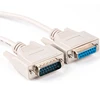 Wholesale LBT 1M Grey NEW PVC Shielded Two rows DB15 To DB15 15Pin Male to 15 Pin Female M/F AC Power Cord Extension Cable