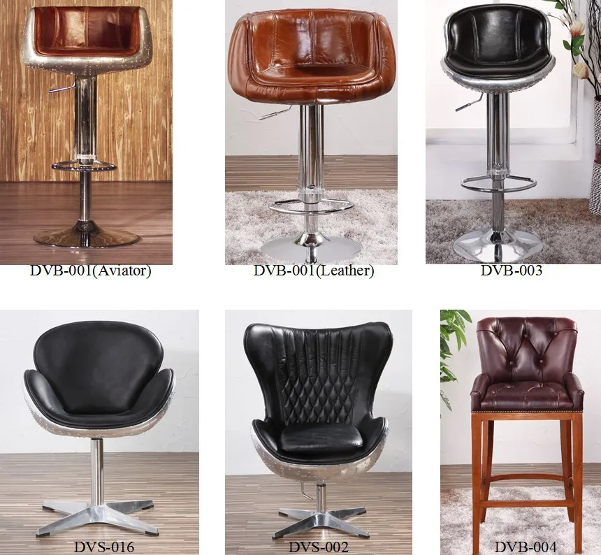 Bespoke Aviation Real Leather Bar Chair Use In Club Counter Buy Real