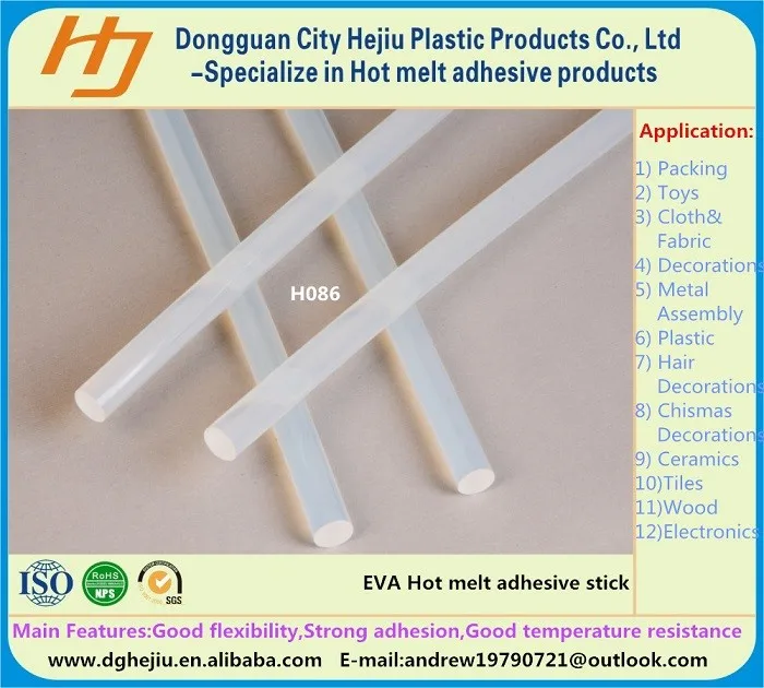 Tranparent Ethylene Vinyl Acetate(eva) Hot Melt Adhesive Glue Stick For