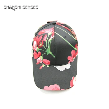 ladies floral baseball caps